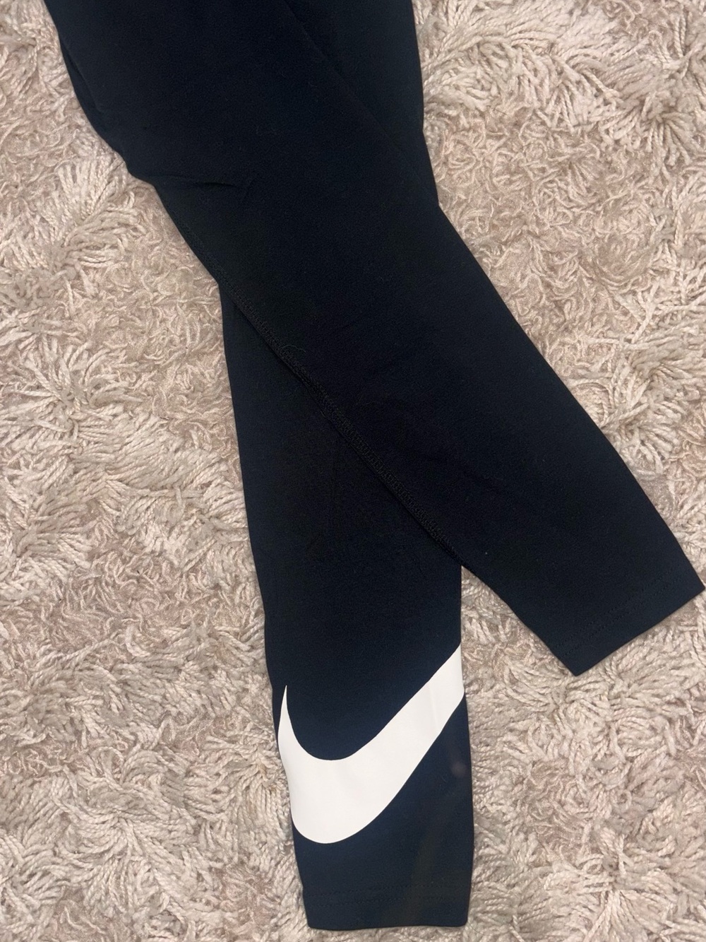 Nike Black Compression Leggings with White Logo